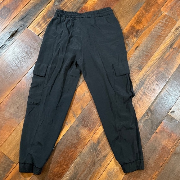 Zara Women’s Black Modal Blend Joggers – Soft Tapered Fit Size Small - Picture 2 of 4